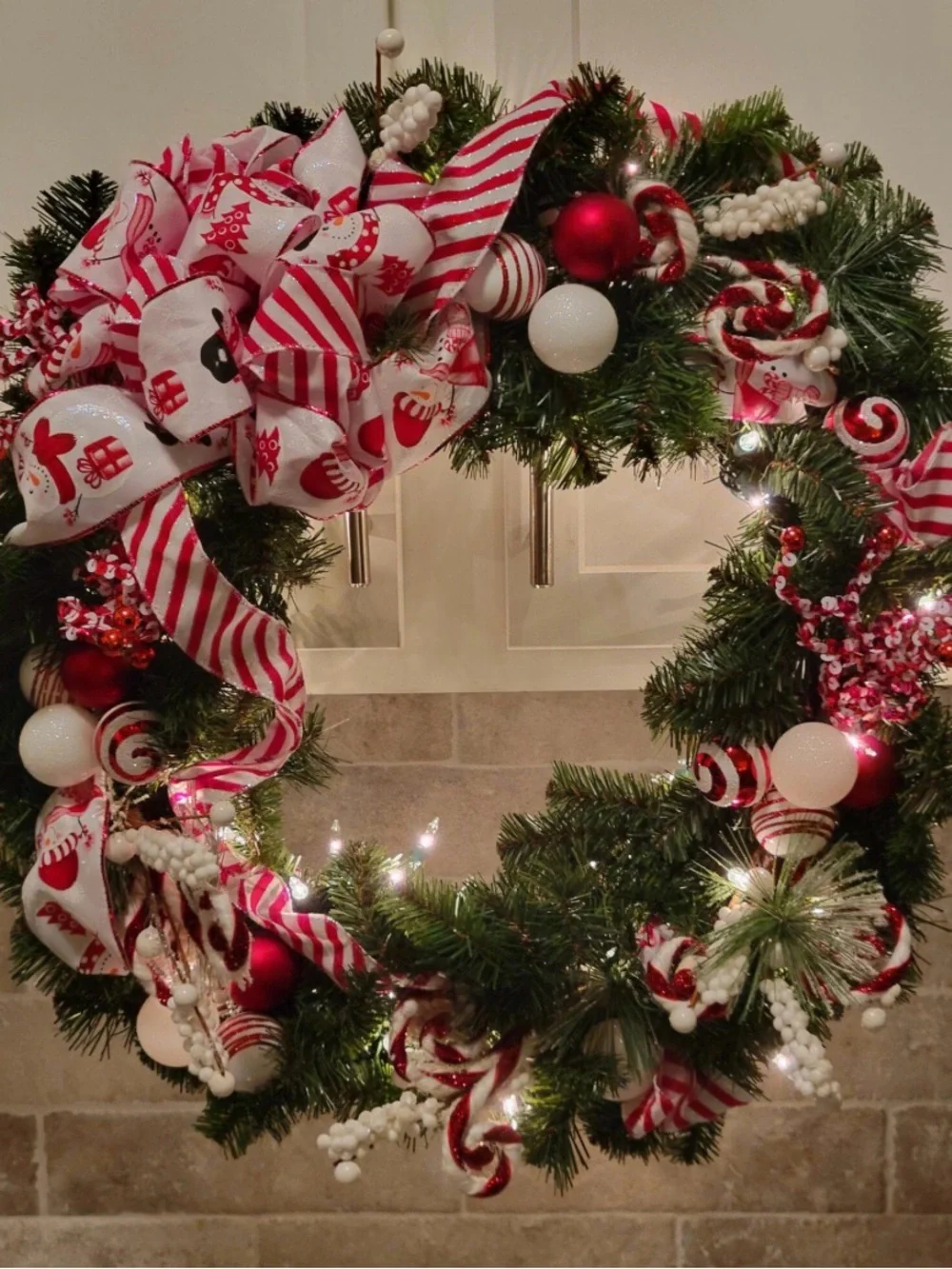 Candy Cane Lane Christmas Wreath